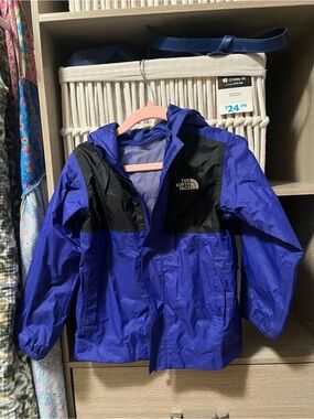 The North Face Kids Hooded Rain Jacket - Royal Purple & Black